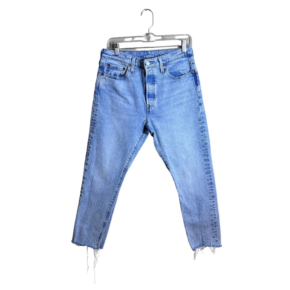 Levi's 501 Skinny Jeans Light Wash Premium Distressed W29 L28